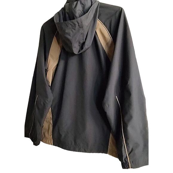 Nike black and brown Men's windbreaker full zipper Jacket size medium - Picture 2 of 10